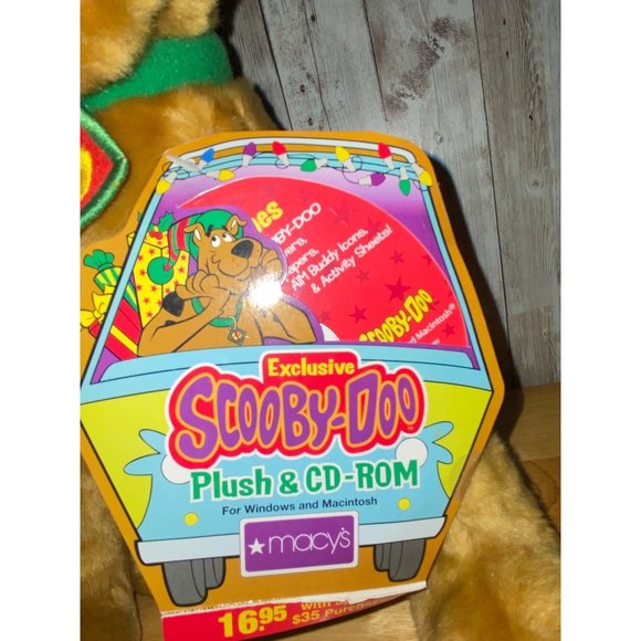 2005 Macy's 17" Scooby Doo Holiday Plush Stuffed Animal Toy CD-Rom - Picture 3 of 8